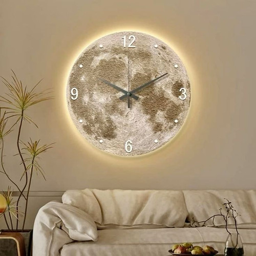 ساعت دیواری کره ماه نوری