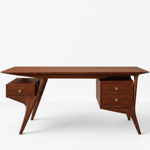 خرید میز تحریر چوبی چوب گردو مدرن