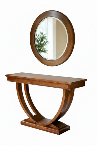 کنسول بدون کشو و آینه چوبگردو